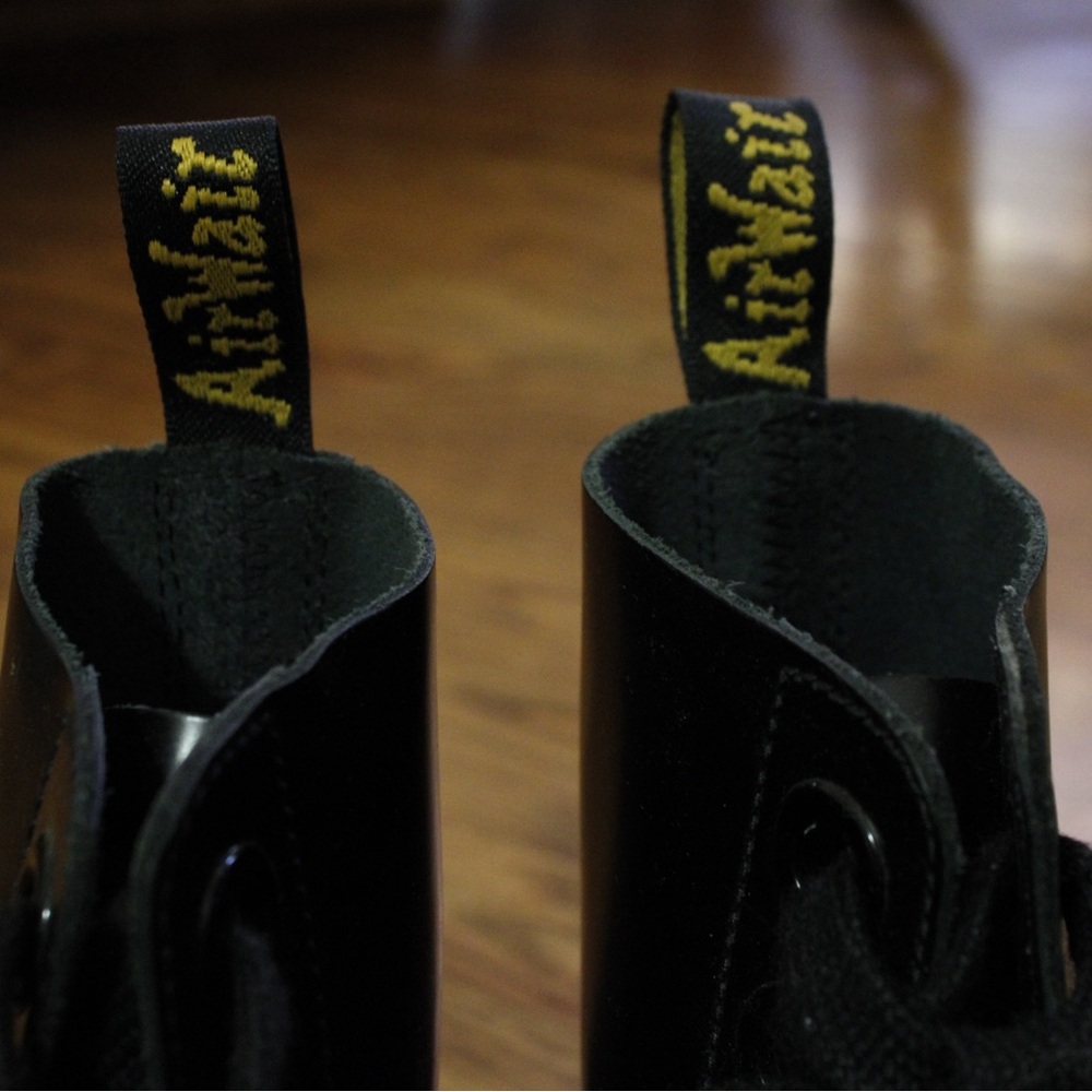 Dr. Martens Black Patent Molly Boots - Picture 5 of 12